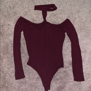 Red bodysuit with choker!